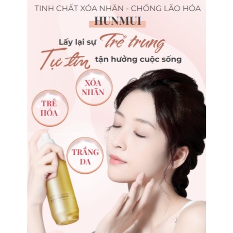 Tinh chất mờ nếp nhăn, trẻ hóa da HUNMUI - Xịt dưỡng da HUNMUI chống lão hóa, cấp ẩm chuyên sâu, dưỡng da trắng sáng
