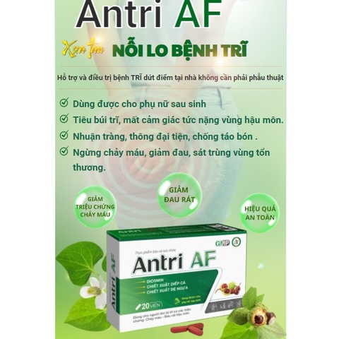 Viên Uống Antri AF Cải Thiện Tình Trạng Trĩ - Hộp 20 viên