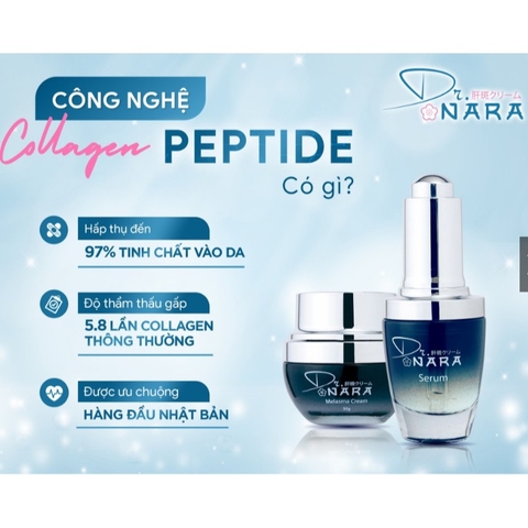 Bộ Kem Nám Dr.nara Cải Thiện Nám Tàn Nhang Nhật Bản gồm Viên uống - Kem Thoa - Serum HTHshop