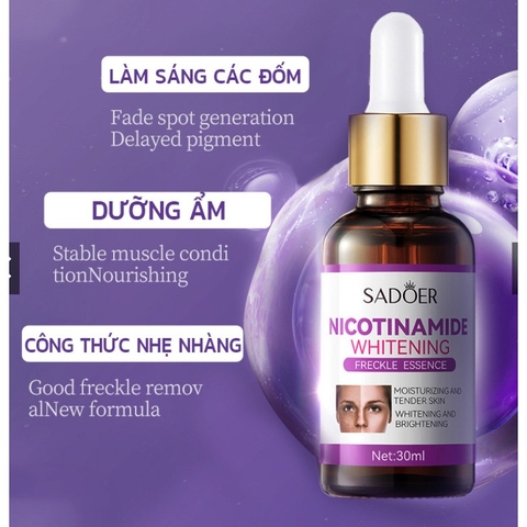 Tinh chất mờ nám sáng da SADOER - Serum SADOER dưỡng trắng da