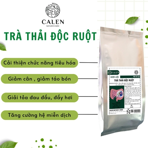 Trà thải độc ruột Calen Nautre's Farm giảm tích tụ axti uric, ngăn ngừa gout và thông ruột nhuận tràng - Tui 30 gói lọc