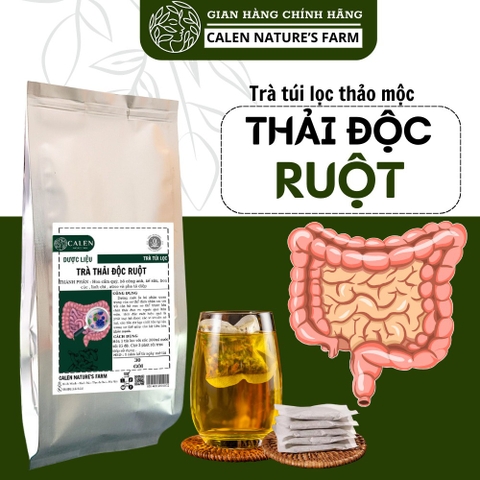 Trà thải độc ruột Calen Nautre's Farm giảm tích tụ axti uric, ngăn ngừa gout và thông ruột nhuận tràng - Tui 30 gói lọc