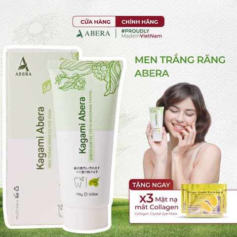 Men Trắng Răng Kagami Abera đánh bay mọi vết ố vàng trên răng và giúp răng trắng sáng 110G HTHshop