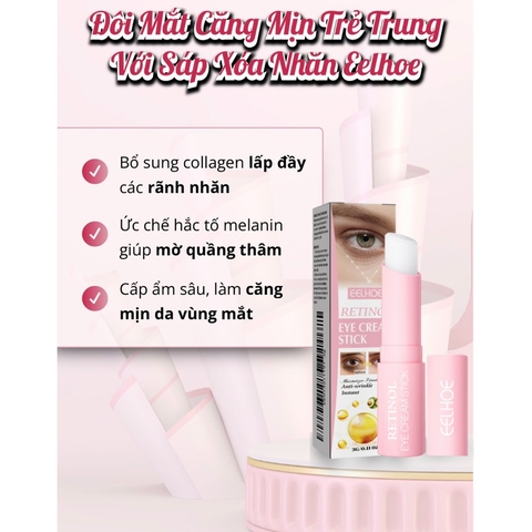 Sáp xóa nhăn, dưỡng da mắt Eelhoe - Cải thiện vết chân chim, sáng da, mờ thâm HTHshop