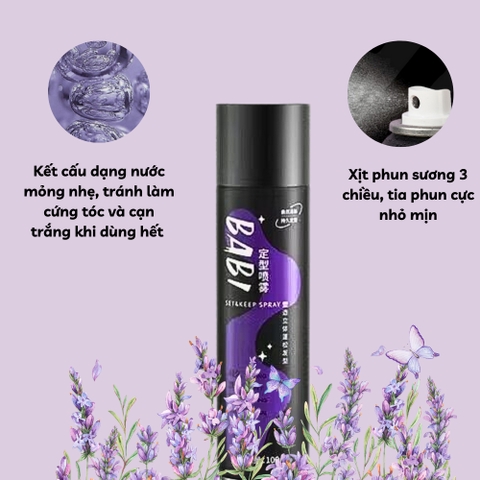 Gôm Xịt Tạo Phồng Giữ Nếp Tóc BABI 3WB Cao Cấp, Xịt Phồng Tóc Tạo Kiểu Giữ Nếp Không Bết Dính - HTHshop02