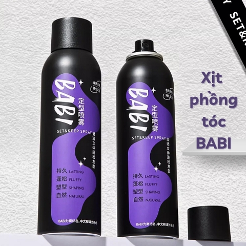 Gôm Xịt Tạo Phồng Giữ Nếp Tóc BABI 3WB Cao Cấp, Xịt Phồng Tóc Tạo Kiểu Giữ Nếp Không Bết Dính - HTHshop02