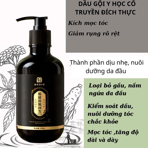 Dầu Gội Giảm Rụng Tóc, Kích Thích Mọc Tóc, Nuôi Dưỡng Tóc Đồng Nhân Đường (500ml) - HTHshop02