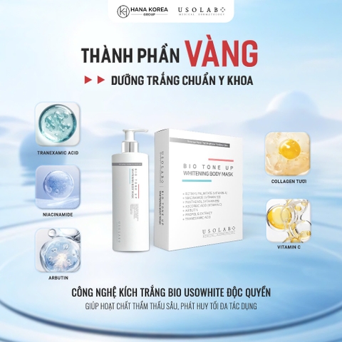 Kem ủ trắng body 1000ml USOLAB - Giúp làm trắng da toàn thân, chống nắng bật tone - HTHshop102