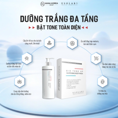 Kem ủ trắng body 1000ml USOLAB - Giúp làm trắng da toàn thân, chống nắng bật tone - HTHshop102
