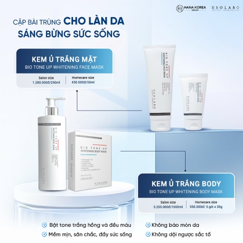 Kem ủ trắng body 1000ml USOLAB - Giúp làm trắng da toàn thân, chống nắng bật tone - HTHshop102