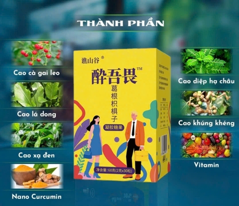 Kẹo Gum Giải Tửu Hồng Kong - 30 viên
