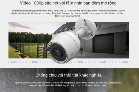 Camera EZVIZ C3TN (Wifi Thân 2MP)