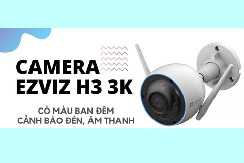 Camera EZVIZ H3 3K (Wifi Thân 5MP, đêm có màu)