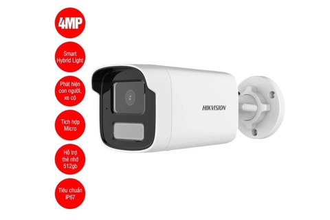 Camera Hikvision IP DS-2CD1T41G2-LIU (Thân lớn 4MP, liền Mic)