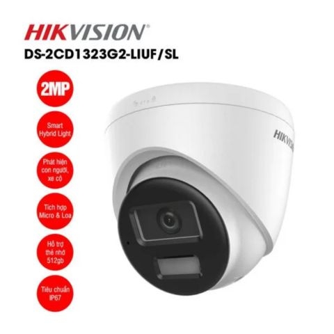 Camera Hikvision IP DS-2CD1323G2-LIUF (Dome 2MP, liền Mic)