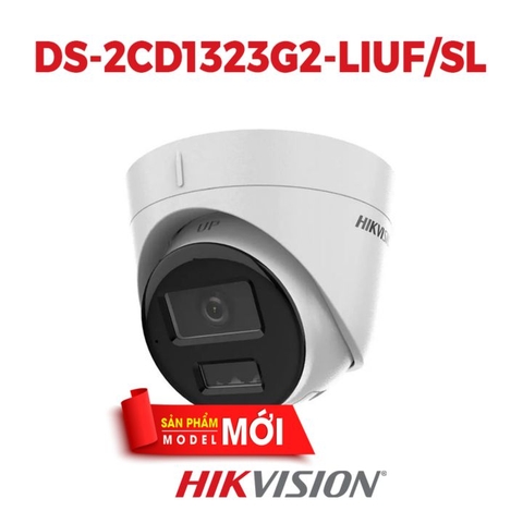 Camera Hikvision IP DS-2CD1323G2-LIUF/SL (Dome 2MP, Loa Mic, Ánh sáng kép)