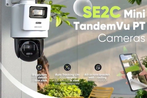 Camera Hikvision IP DS-2SE2C400MWG-E/14 (PT Quay quét 2 mắt 4MP)