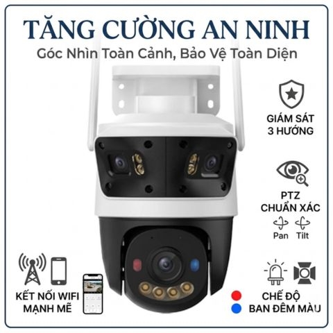 Camera IMOU IPC-S7UP-11M0WED Cruiser Triple (Wifi quay quét 3 mắt 11MP)