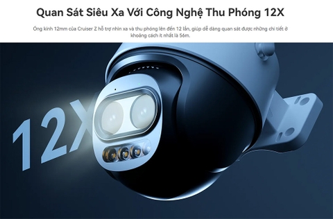 Camera IMOU IPC-S7DP-5M0WEZ Cruiser Z (Wifi quay quét 5MP, mắt kép Zoom 12X)