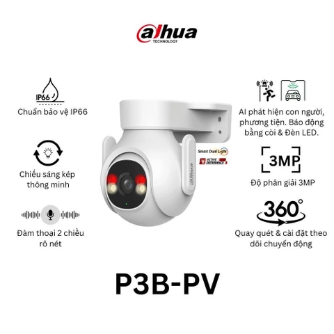 Camera DAHUA DH-P3B-PV (Wifi quay quét 3MP)