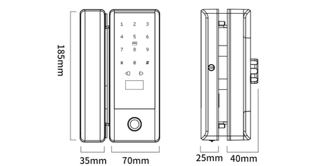 Khóa Vân Tay Cửa Kính Locstar LS-C83-A