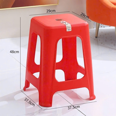 Ghế nhựa đẩu vuông cao 48 cm chính hãng Văn Minh