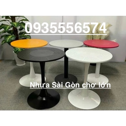 Bàn tròn TULIP mặt nhựa lỗ 60 cm nhập khẩu