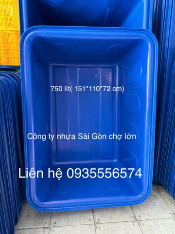 Thùng chữ Nhật nuôi cá 750 lít 151*110*72 cm (1 lớp và 2 lớp)
