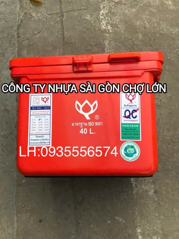 [Nhập khẩu chính ngạch] Thùng đá Thái Lan 40 lít hoa sen