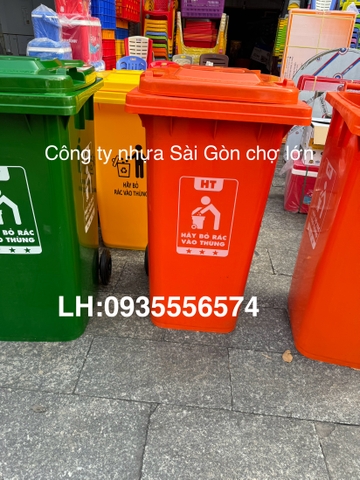 Thùng rác 240 lít 3 sao Hiệp Thành