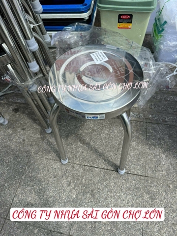 Ghế đẩu Inox DONA mặt 30 phi 25 bông 🌸