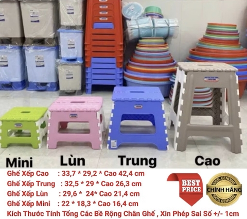 Ghế xếp Duy Tân mini - lùn - trung - cao