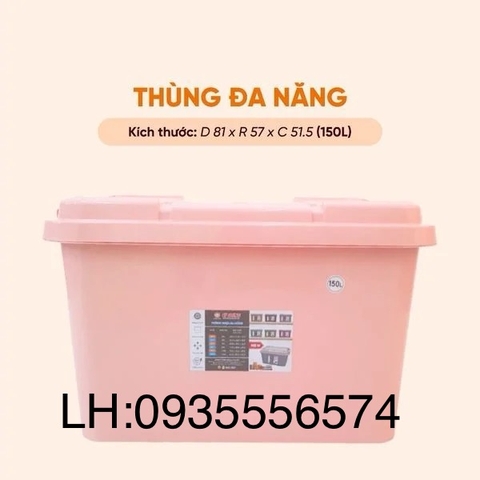 Thùng đa năng 150 lít bánh xe Vĩ Hưng