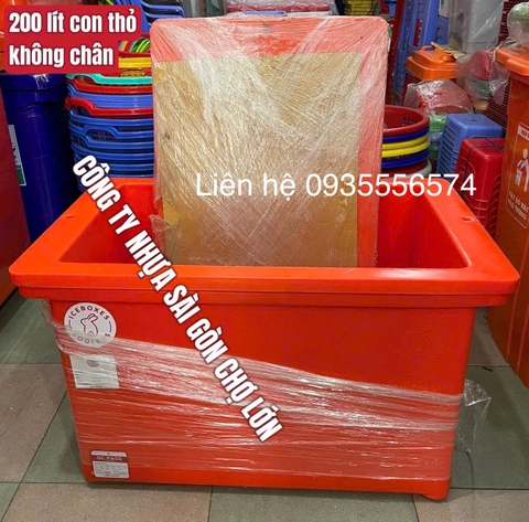 Thùng đá Thái Lan 200 lít con thỏ không chân nắp rời ( nhập khẩu chính ngạch)