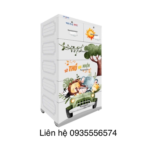 Tủ nhựa 5 ngăn sở thú vui nhộn Việt Thành
