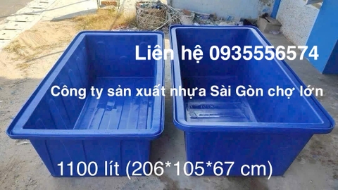 Thùng chữ Nhật nuôi cá 1100 lít
