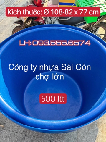 Thùng tròn nuôi cá 500 lít (108*82*77cm) 1 lớp và 2 lớp🌸