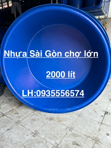 Thùng tròn nuôi cá 2000 lít (195*165*84cm)