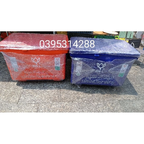 Thùng đá thái lan 200 lít ( hoa sen và mỏ neo)