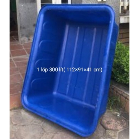 Tank nhựa nuôi cá chữ nhật 300 lít( 1 lớp và 2 lớp)