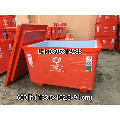 Thùng đá thái Lan 600 lít nhập khẩu (  hiệu Hoa sen)
