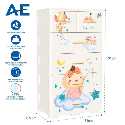 Tủ Baby 5 tầng và 4 tầng Qui Phúc ( ngang 70 cm)