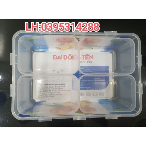 Hộp thực phẩm SINA 5 lít có 4 ngăn