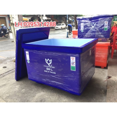 Thùng đá Thái Lan 800 lít nhập khẩu màu xanh