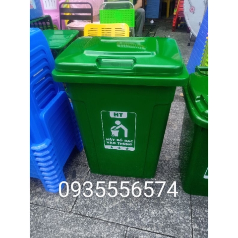 Thùng rác 90 lít nắp kín 3 sao nhựa Hiệp Thành