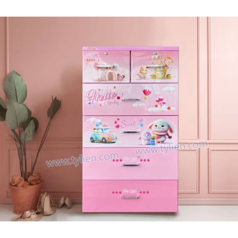 Tủ nhựa NANO- L  5 tầng Tý Liên