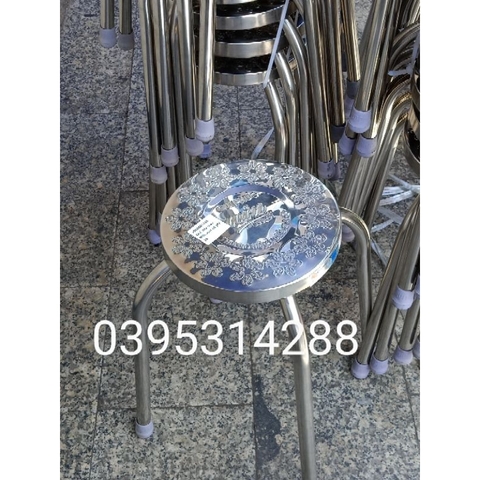 Ghế đẩu inox Win Bông  Qui Phúc