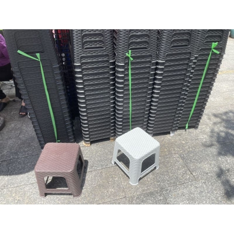 combo 20 ghế nhựa lùn giả mây