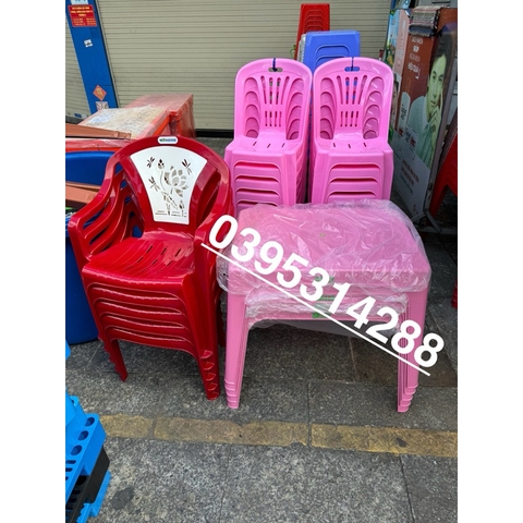 combo 12 ghế dựa nhỏ màu hồng
