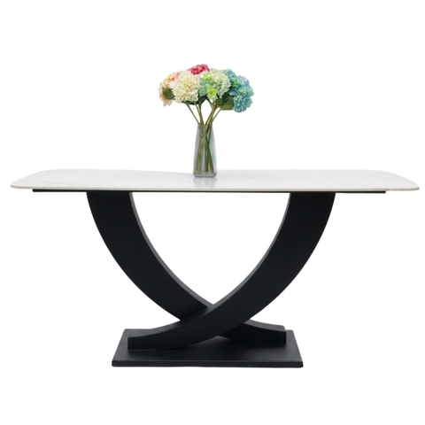 Bàn ăn chân Bát mặt đá vi tinh thể cao cấp KN Home Decor